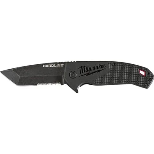 Milwaukee 3" HARDLINE Serrated Blade Pocket Knife Black 48-22-1998