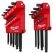 Milwaukee 22-Key Ball End L-Key Set - SAE/Metric 48-22-2187