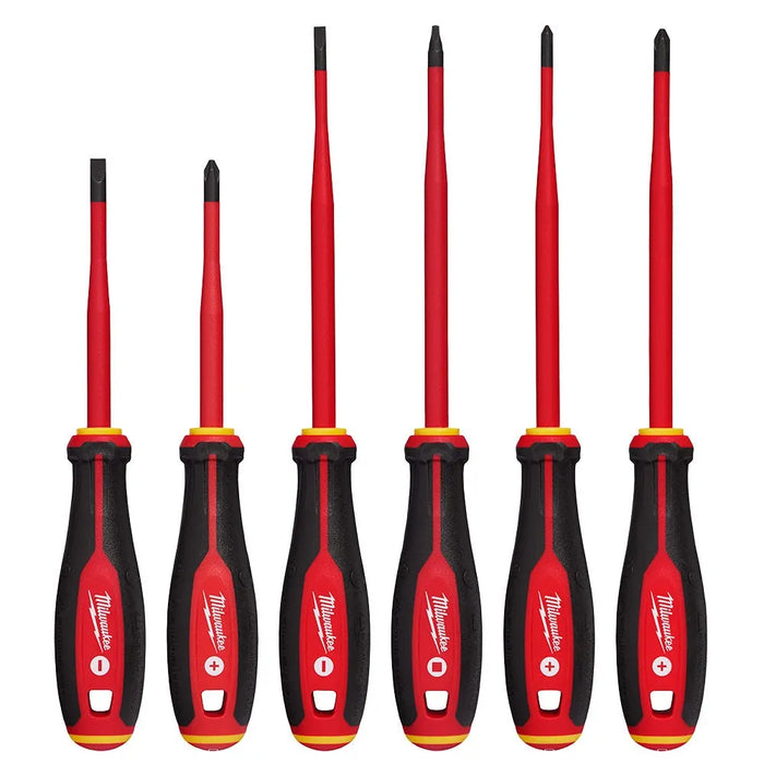 Milwaukee Tool 6pc 1000V Insulated Slim Tip Screwdriver Set 48-22-2206