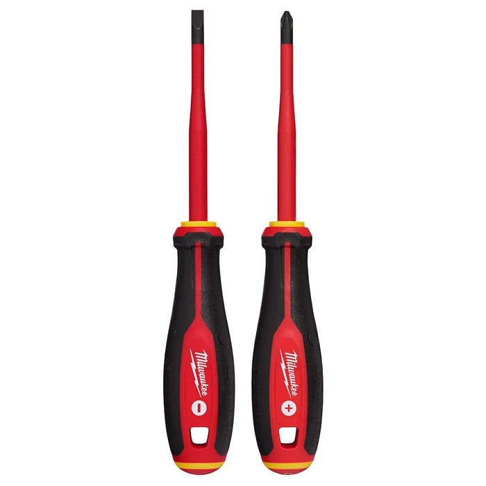 Milwaukee Tool 2pc 1000V Insulated Slim Tip Screwdriver Set 48-22-2207