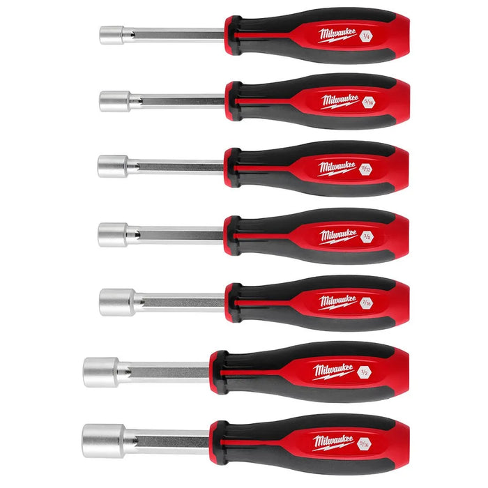 Milwaukee 7pc SAE HollowCore Magnetic Nut Driver Set 48-22-2547