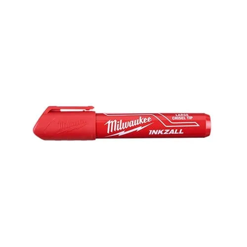 Milwaukee INKZALL Large Red Chisel Tip Marker 48-22-3256