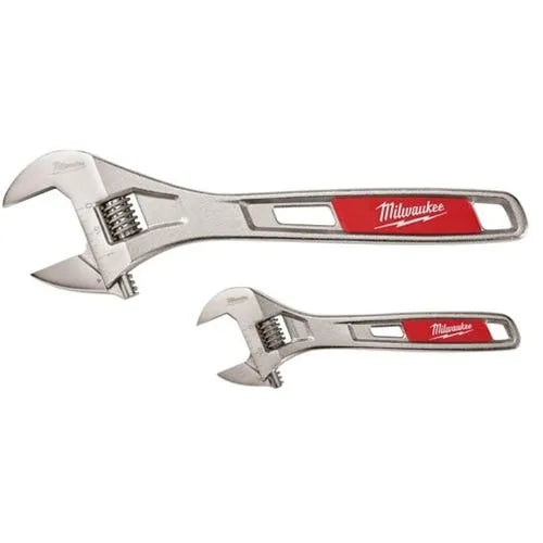 Milwaukee 2 Piece Adjustable Wrench Set 6 & 10" 48-22-7400