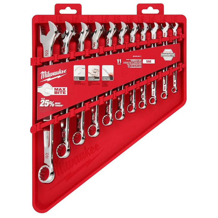 Milwaukee 11pc SAE Combination Wrench Set 48-22-9411