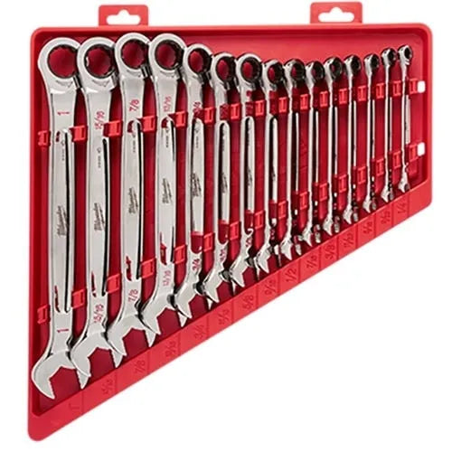 Milwaukee SAE Ratcheting Combination Wrench 15 Piece Set 48-22-9416