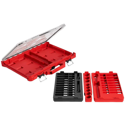 Milwaukee 47pc 1/2" Drive SAE & Metric Ratchet & Socket Set PACKOUT Trays 48-22-9487T