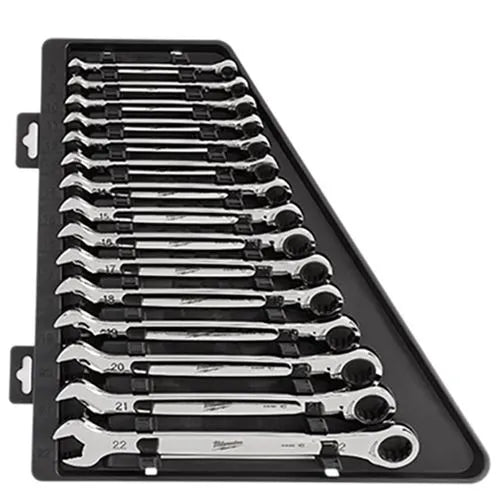 Milwaukee Metric Ratcheting Combination Wrench 15 Piece Set 48-22-9516