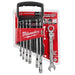 Milwaukee 7 PC. Metric Flex Head Ratcheting Combination Wrench Set 48-22-9529