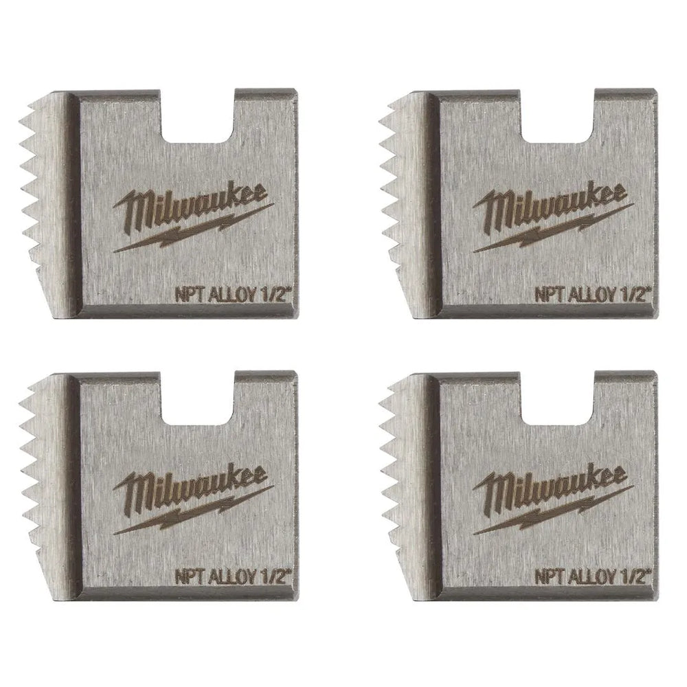 Milwaukee 1/2" Alloy NPT Portable Pipe Threading Dies (Set of 4) 48-36-1101
