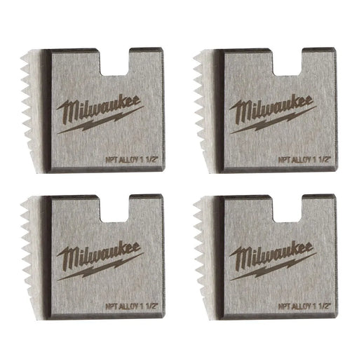 Milwaukee 1-1/2" Alloy NPT Portable Pipe Threading Dies (Set of 4) 48-36-1105