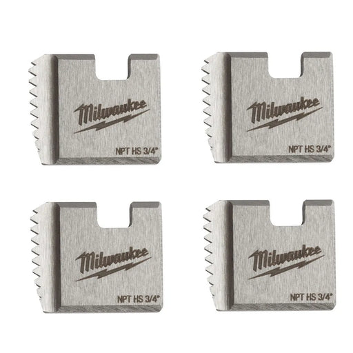 Milwaukee 3/4" High Speed NPT Portable Pipe Threading Dies (Set of 4) 48-36-1108