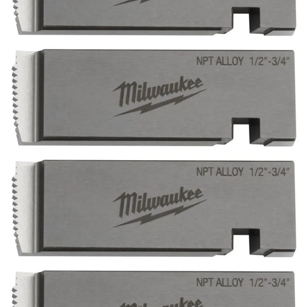 Milwaukee 1/2"-3/4" ALLOY NPT Universal Pipe Threading Dies 48-36-1201