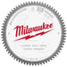 Milwaukee 10" 72 Tooth 5/8" Arbor Circular Saw Aluminum Cutting Blade 48-40-4360