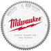 Milwaukee 14" 72 Tooth 1" Arbor Circular Saw Metal & Stainless Cutting Blade 48-40-4505