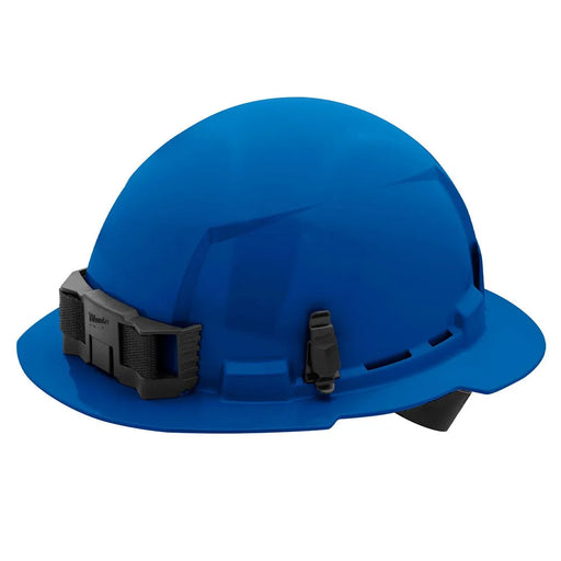 Milwaukee Blue Full Brim Unvented Type 1 Class E Hard Hat w/ 4pt Ratcheting Suspension 48-73-1105