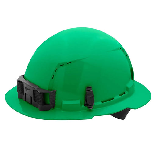 Milwaukee Green Full Brim Vented Type 1 Class C Hard Hat w/ 4pt Ratcheting Suspension 48-73-1207