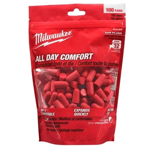 Milwaukee Ear Plugs (100 Pair) 48-73-3005