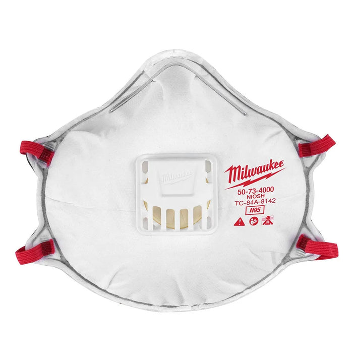 Milwaukee N95 Disposable Valved Respirator w/ Gasket 48-73-4001