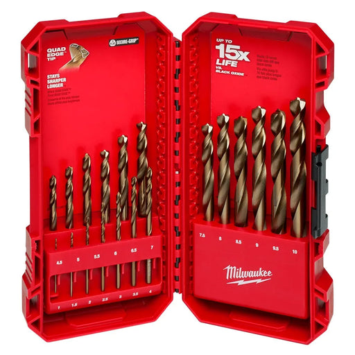 Milwaukee RED HELIX Cobalt Metric Drill Bit Set - 19PC 48-89-2530