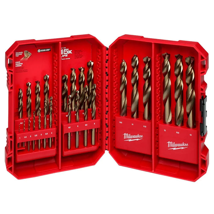 Milwaukee RED HELIX Cobalt Metric Drill Bit Set - 25PC 48-89-2531