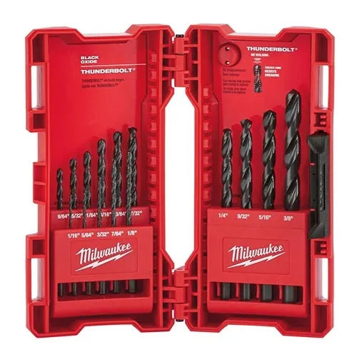 Milwaukee 15 Piece Thunderbolt Black Oxide Drill Bit Set 48-89-2803