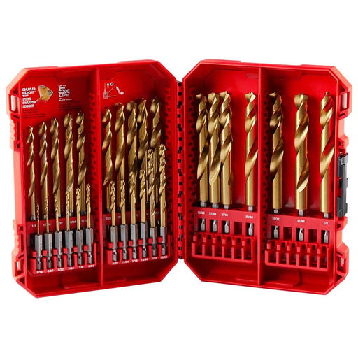 Milwaukee SHOCKWAVE Impact Duty RED HELIX Titanium Drill Bit Set - 29PC 48-89-4672