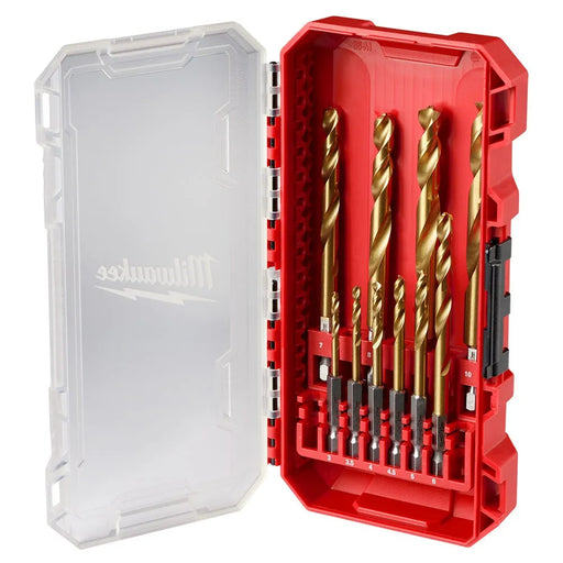 Milwaukee SHOCKWAVE Impact Duty RED HELIX Titanium Metric Drill Bit Set - 10PC 48-89-4859