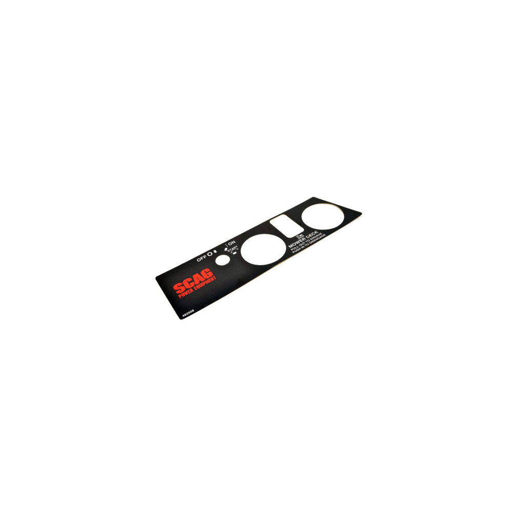 Scag  482508  -  DECAL, INSTRUMENT PANEL - UPPER