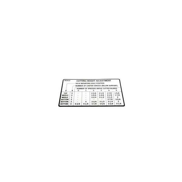 Scag  482816  -  DECAL, HEIGHT OF CUT - SWM