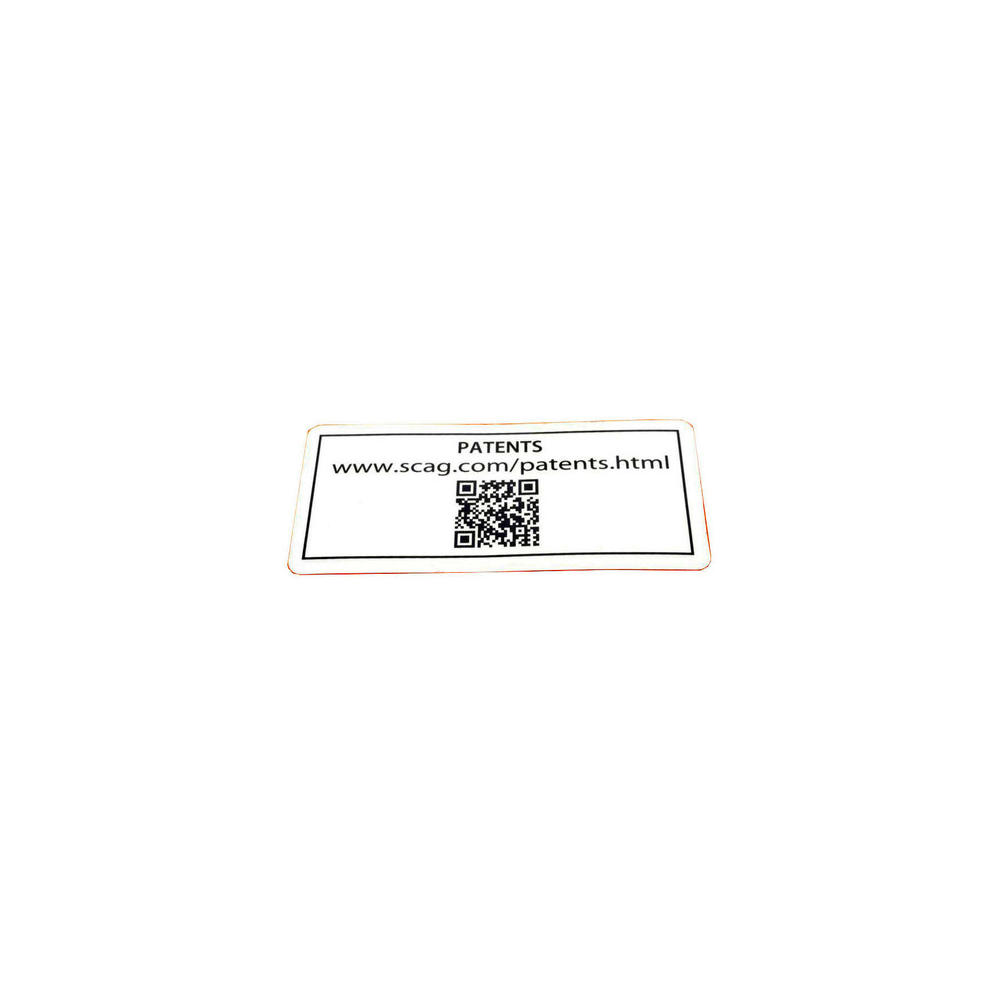 Scag  483044  -  DECAL, PATENTS
