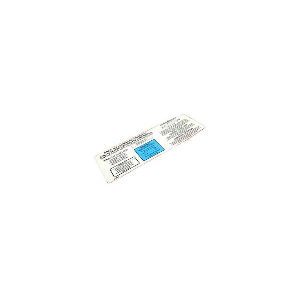 Scag  484320  -  DECAL, STT ADJUSTMENTS