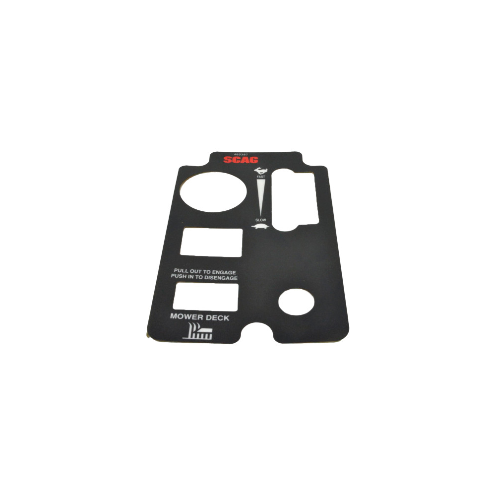 Scag  485387  -  DECAL, INSTRUMENT PANEL - SZL