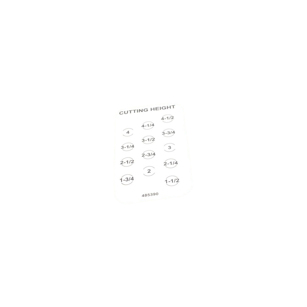 Scag  485390  -  DECAL, CUT HEIGHT