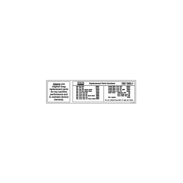 Scag  486533  -  DECAL STTII SERVICE