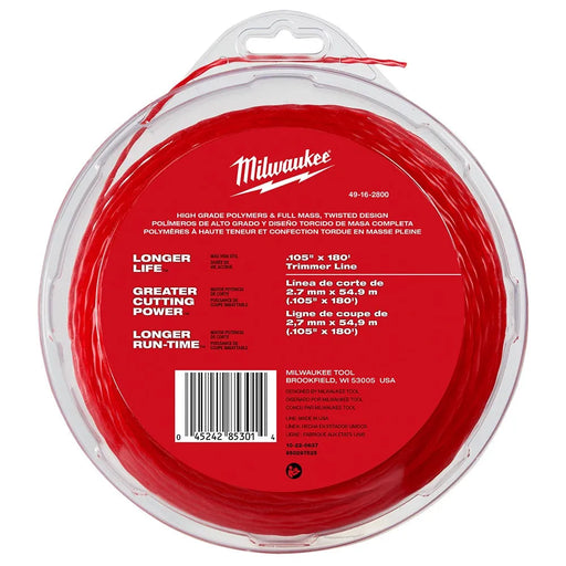 Milwaukee Tool .105" x 180' Trimmer Line 49-16-2800