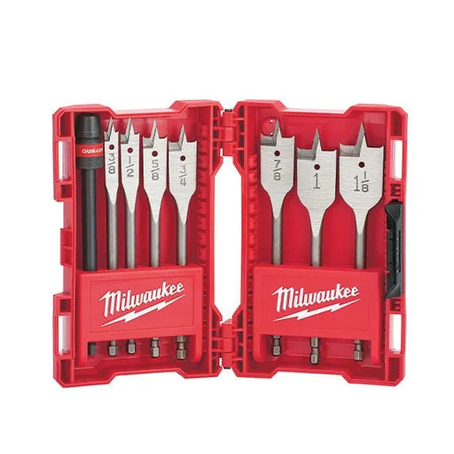 Milwaukee 8-Piece Universal QUIK-LOK Flat Boring Bit Set 49-22-0175