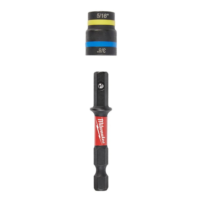 Milwaukee SHOCKWAVE Impact Duty 5/16" and 3/8" x 2-1/2" QUIK-CLEAR 2-in-1 Magnetic Nut Driver 49-66-4543