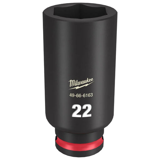 Milwaukee Shockwave Impact Duty 3/8" Drive 22mm Deep 6 Point Socket 49-66-6163