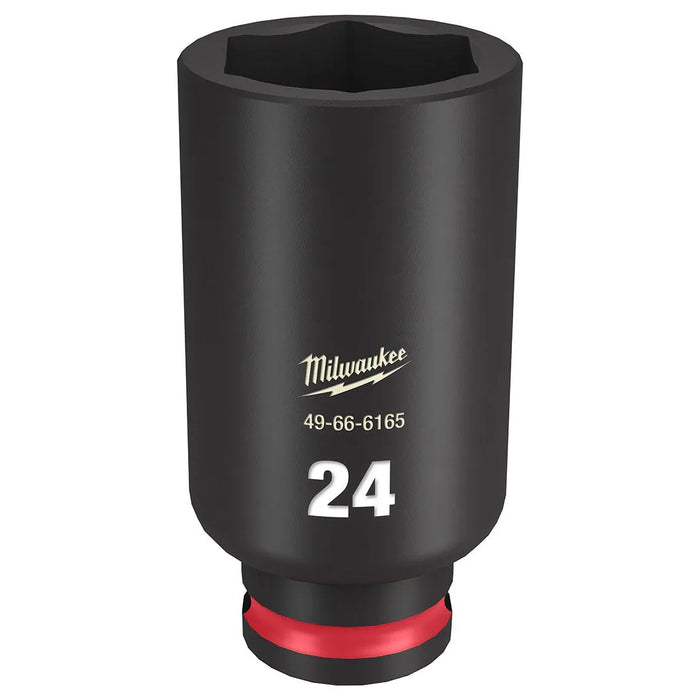 Milwaukee Shockwave Impact Duty 3/8" Drive 24mm Deep 6 Point Socket 49-66-6165