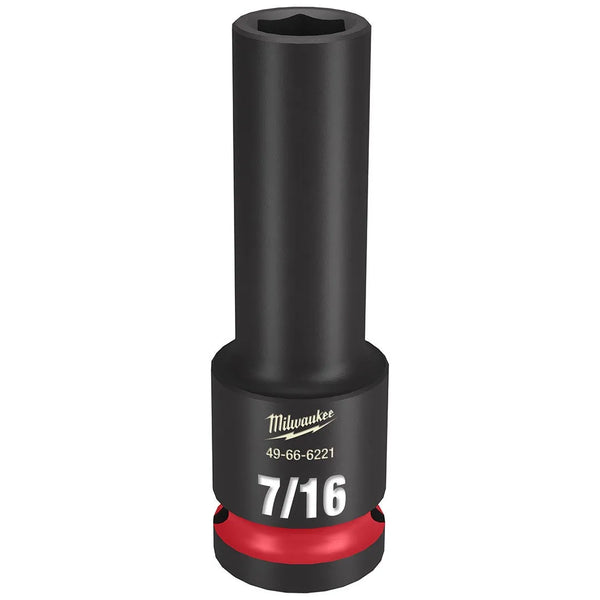Milwaukee Shockwave Impact Duty 1/2" Drive 7/16" Deep 6 Point Socket 49-66-6221