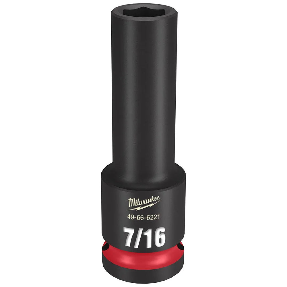 Milwaukee Shockwave Impact Duty 1/2" Drive 7/16" Deep 6 Point Socket 49-66-6221