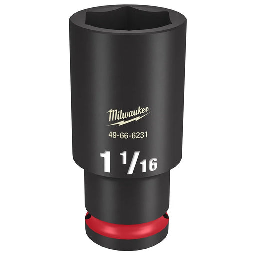 Milwaukee Shockwave Impact Duty 1/2" Drive 1-1/16" Deep 6 Point Socket 49-66-6231