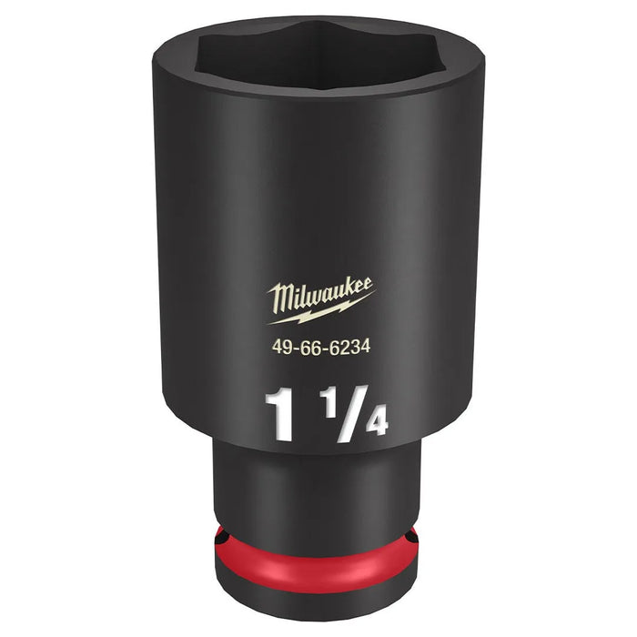 Milwaukee Shockwave Impact Duty 1/2" Drive 1-1/4" Deep 6 Point Socket 49-66-6234