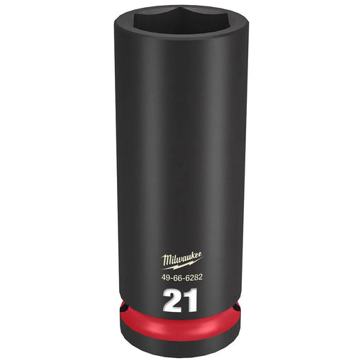 Milwaukee Shockwave Impact Duty 1/2" Drive 21mm Deep 6 Point Socket 49-66-6282