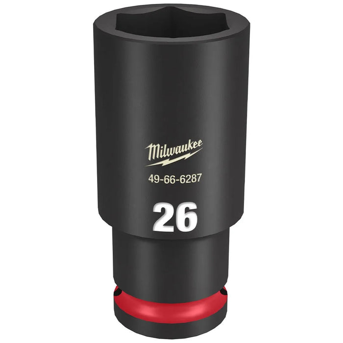 Milwaukee Shockwave Impact Duty 1/2" Drive 26mm Deep 6 Point Socket 49-66-6287