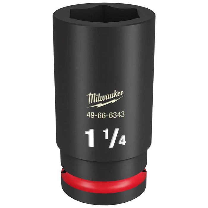 Milwaukee Shockwave Impact Duty 3/4" Drive 1-1/4" Deep 6 Point Socket 49-66-6343