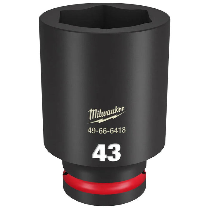 Milwaukee Shockwave Impact Duty 3/4" Drive 43mm Deep 6 Point Socket 49-66-6418