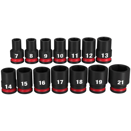 Milwaukee 14 Piece Shockwave Impact Duty 3/8" Drive Metric Standard 6 Point Socket Set 49-66-7007