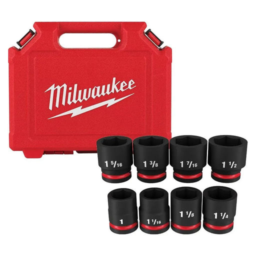 Milwaukee 8 Piece Shockwave Impact Duty 3/4" Drive SAE Standard 6 Point Socket Set 49-66-7017