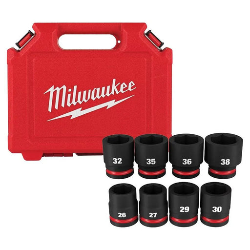 Milwaukee 8 Piece Shockwave Impact Duty 3/4" Drive Metric Standard 6 Point Socket Set 49-66-7019